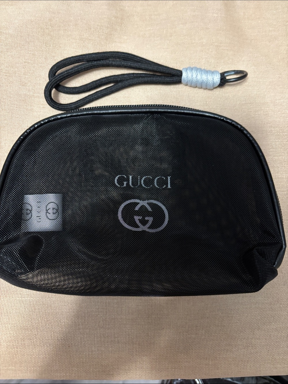 Gucci Black Mesh Cosmetic Pouch